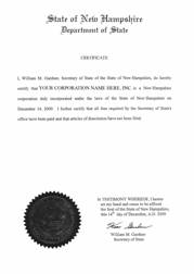 New Hampshire certificate of good standing, New Hampshire certificate of existence, New Hampshire certificate of status, New Hampshire 